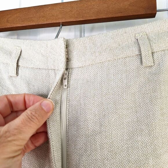 NWT Emma James Cream Khaki Tweed Trousers Pants Sz 16 - Picture 3 of 15